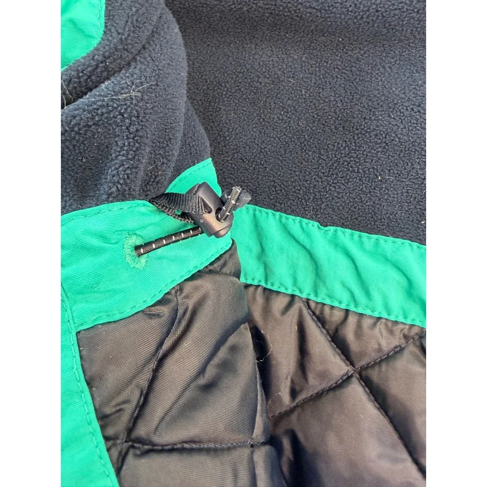 Lands End Squall Waterproof Parka Green Kids Large 14 Grow-A-Long Hooded Jacket